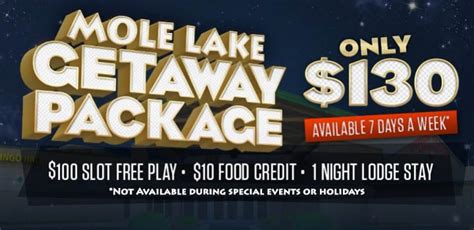 Mole lake casino packages Mole Lake Casino: Smaller friendly casino with great staff and location - See 36 traveler reviews, 5 candid photos, and great deals for Crandon, WI, at Tripadvisor